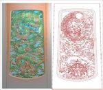 龙凤棺材盖板小棺材精雕图浮雕图