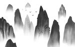 水墨山