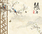 飘香大理石玉兰花山水背景墙