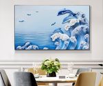 海豚浮雕装饰画（仅源文件）