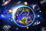 地球唯美星空3D立体太空吊顶壁