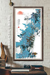 现代线条山水画