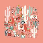 羊驼仙人掌矢量素材