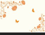 蝴蝶花 对角花 矢量图 硅藻泥