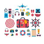 夏季海边度假旅游素材