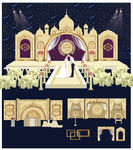 主题婚礼设计 香槟金色城堡