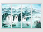 新中式山水水墨移门