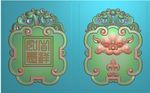 仿古兽牌兽头玉雕兽面挂件精雕图