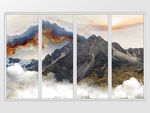 大理石纹风景移门