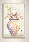 浮雕花瓶插花装饰画