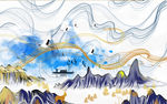 抽象山水画