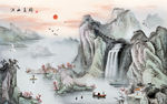 山水背景墙
