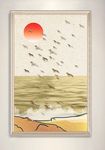 简约现代飞鸟色彩装饰画