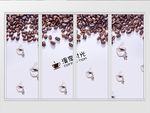 代简约工装咖啡店移门