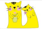 可爱卡通图案 装饰图案矢量 猫