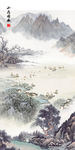 水墨玄关山水画