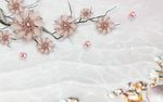 3D珠宝花电视背景墙