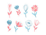 线描花