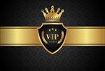 矢量VIP会员卡金卡皇冠背景