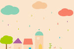 彩色雨滴背景图