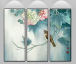 雀鸟芙蓉装饰画