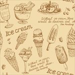 矢量冰激凌冰淇淋甜品店广告海报