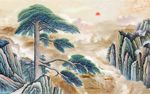 新中式山水风背景图