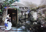 油画 江南水乡