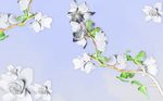 立体花卉背景墙