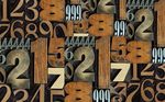 复古怀旧木刻数字背景墙
