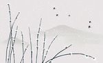 新中式手绘水墨山水背景墙
