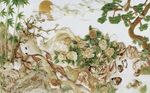新中式兰花喜上眉梢花鸟背景墙