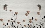 石砖藤枝干花背景墙
