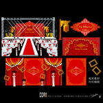 大红欧式复古主题婚礼设计