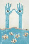 简约鱼群海洋装饰画