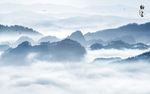 新中式抽象水墨山水背景