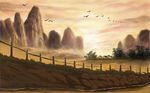 中式山水风景背景墙