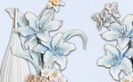 3D浮雕立体兰花背景墙