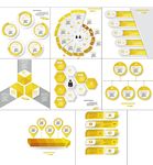 金色PPT图表图标数据