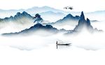 创意山水抽象风景背景墙