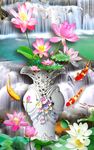 富贵平安3D荷花花瓶玄关过道