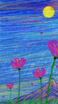 月色下的花朵