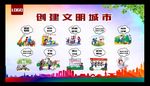 创建文明城市  文明漫画