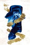 蓝色金箔抽象北欧装饰画