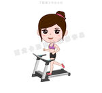 跑步机女孩