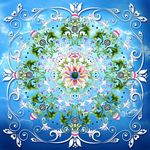 唯美欧式花纹天空天顶壁画