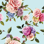 鲜花矢量无缝图案