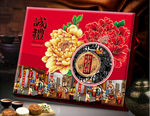 月饼包装盒平面分层图片