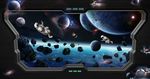 神秘太空仓星球背景墙壁画装饰画