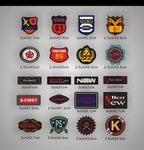 布标领标和盾牌标志